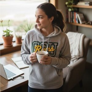 CSU Rams Colorado State University Hoodie Sweatshirt Gray Green Gold XL